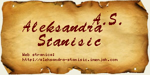 Aleksandra Stanišić vizit kartica